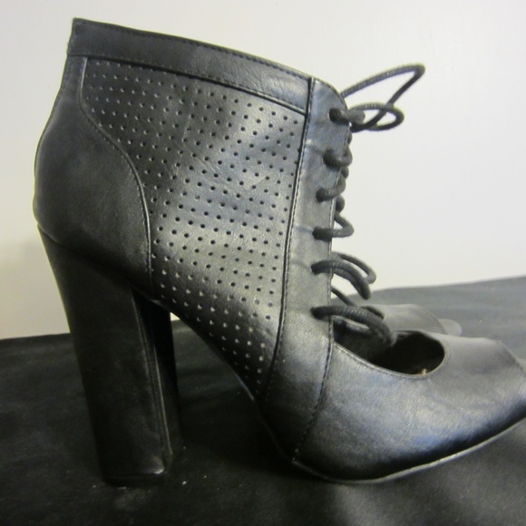 Charlotte Russe Shoes - Charlotte Russe Black Open Toe Booties Sz. 9- M